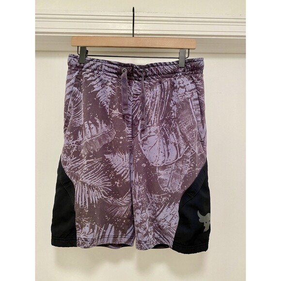 Under Armour Project Rock Aloha Terry Shorts Men's Large 10" Inseam Hawaiian - Picture 1 of 9